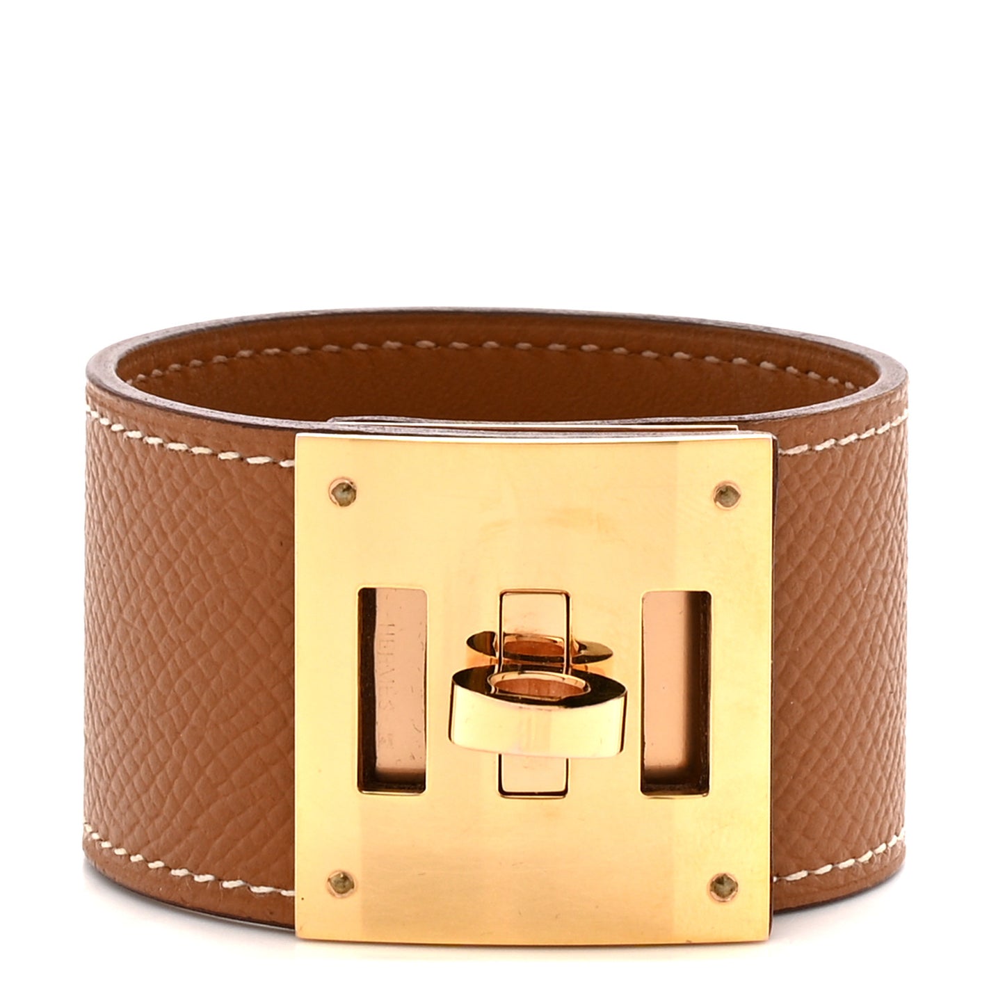 Epsom Kelly Dog Bracelet T2 Gold