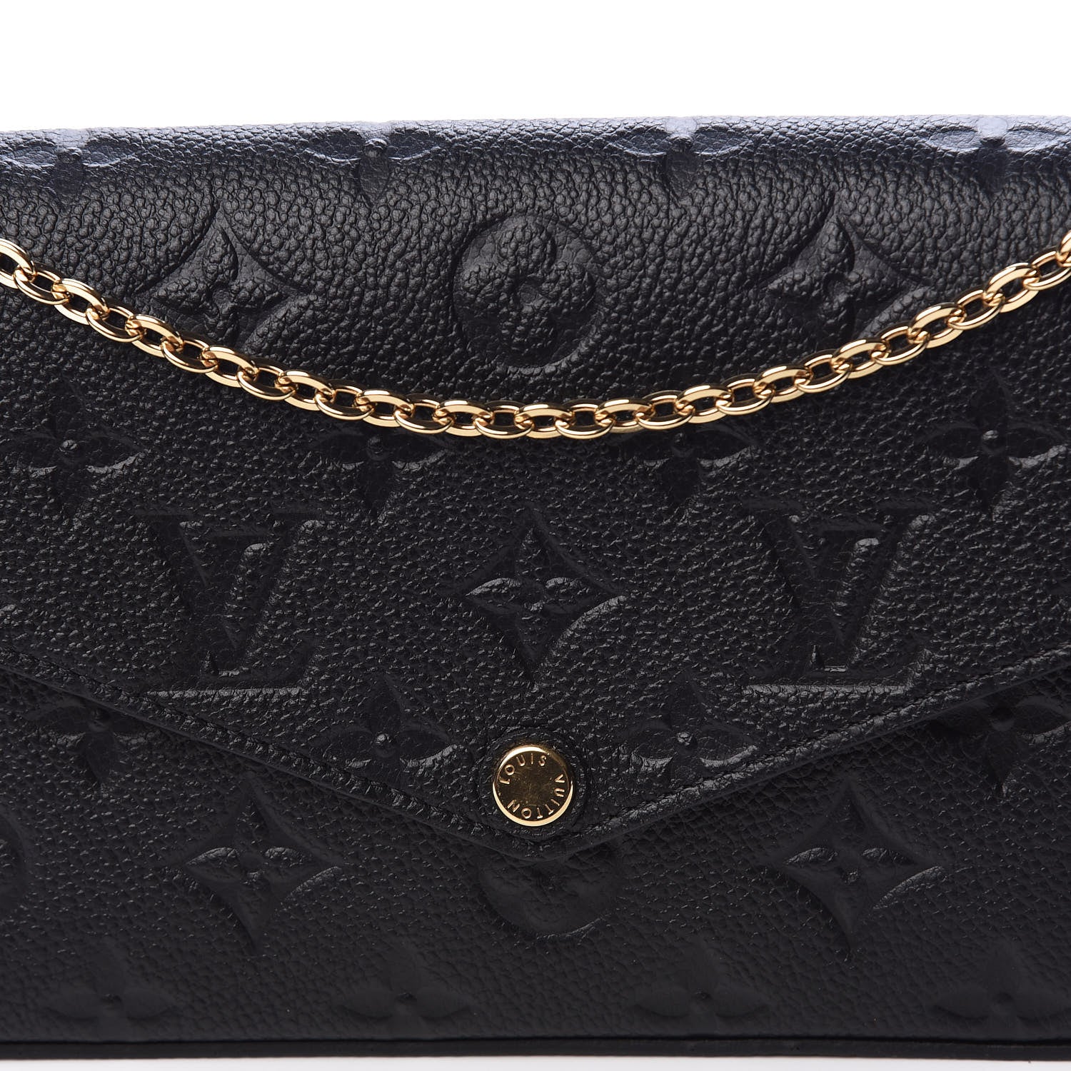 Louis Vuitton Empreinte Pochette Felicie Chain Wallet Black 12 of 13