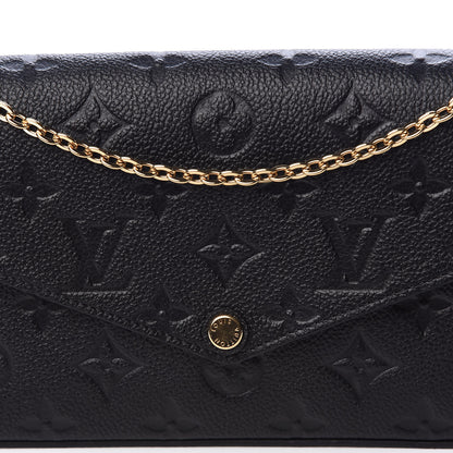 Louis Vuitton Empreinte Pochette Felicie Chain Wallet Black 12 of 13