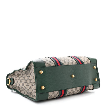 Gucci Soft GG Supreme Monogram Neo VintageWeb Skull Medium Duffle Bag Beige New Acero Green 4 of 20