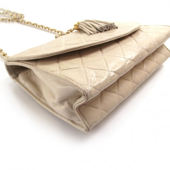 Chanel Vintage Lambskin Tassel Flap Bag 5 of 10