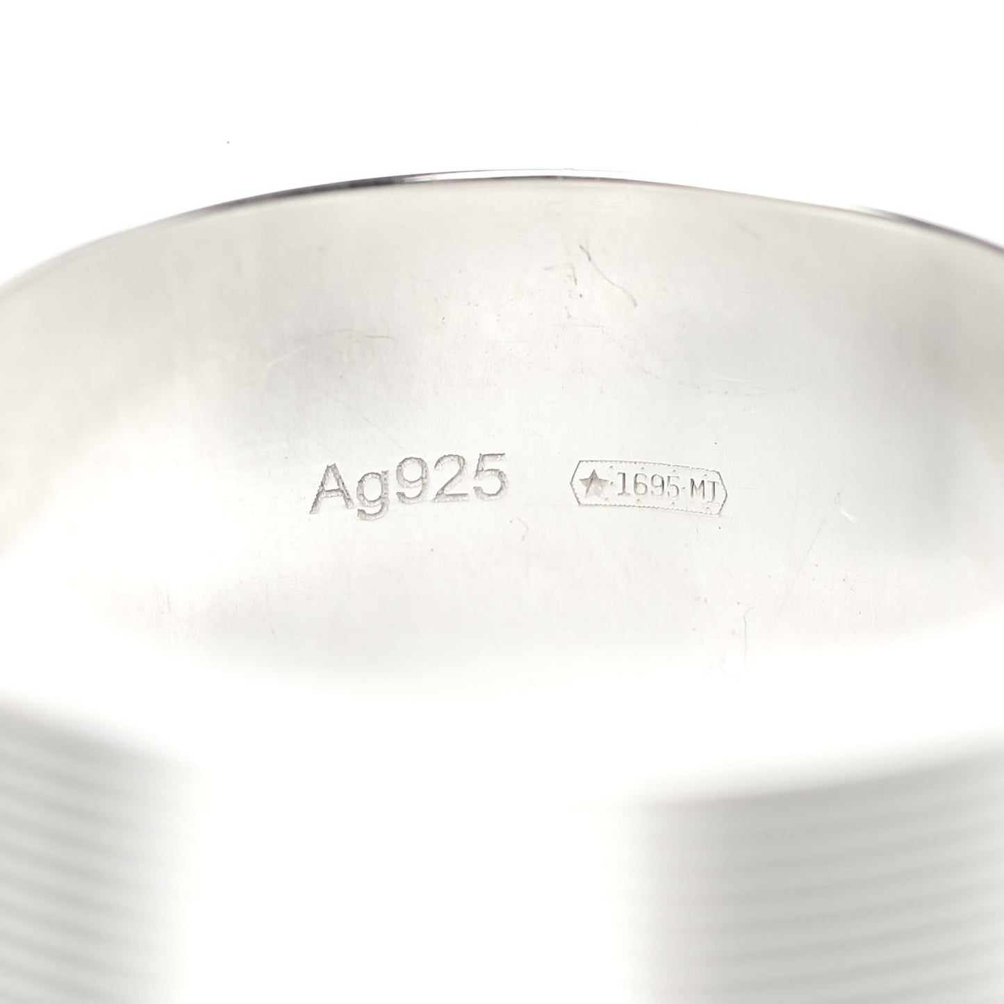 Sterling Silver 8mm Signature Band Ring 52 6