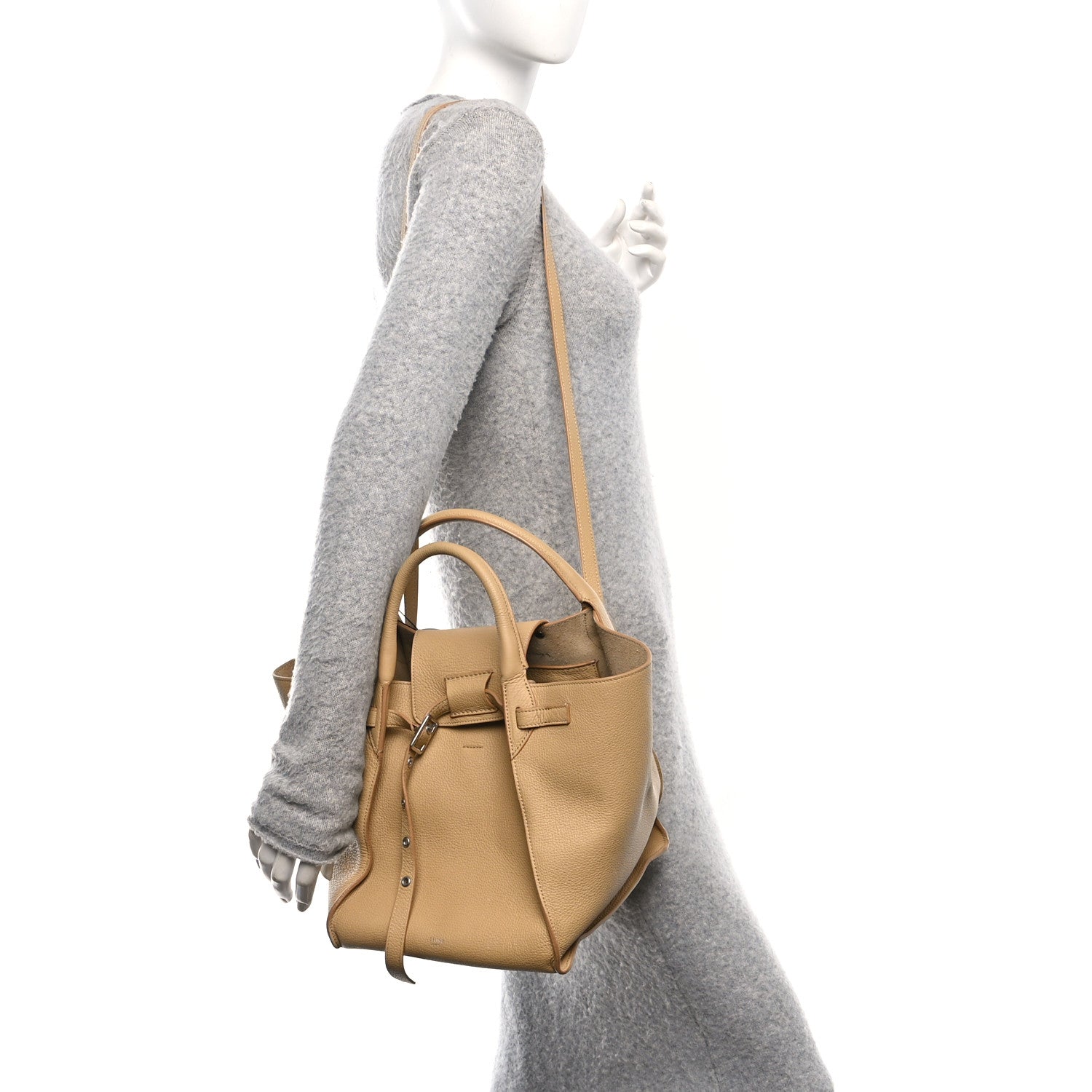 Celine Supple Grained Calfskin Small Big Bag Sand 3 of 9