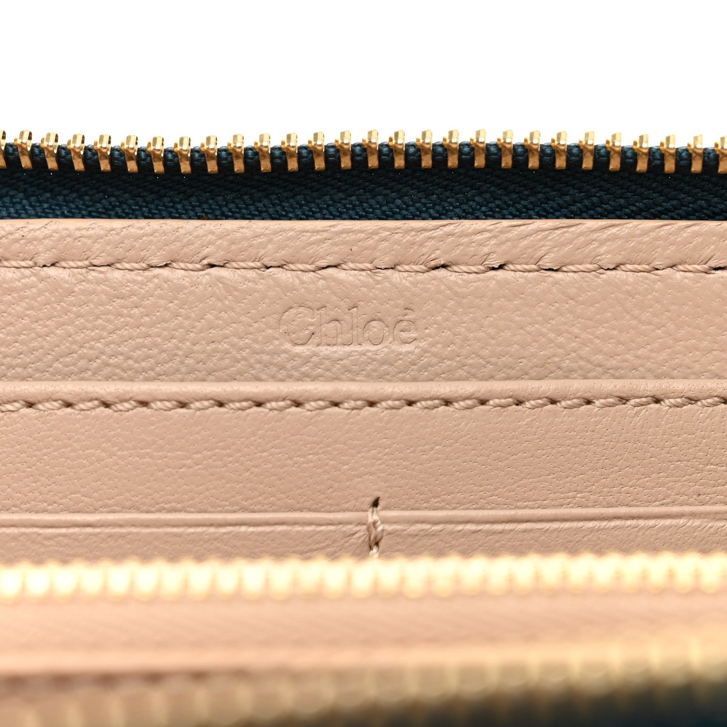 Chloe Grained Calfskin Marcie Long Zip Around Wallet Steel Blue 6 of 7