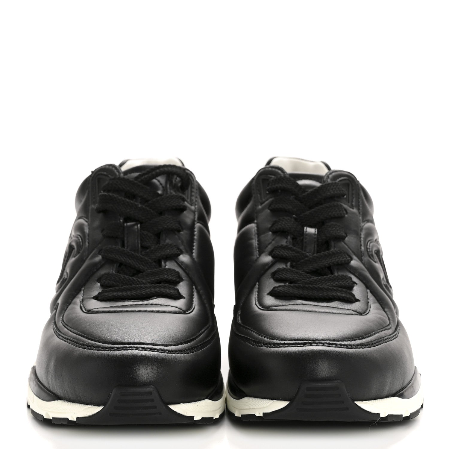 Chanel Calfskin CC Sneakers 38 Black 3 of 11