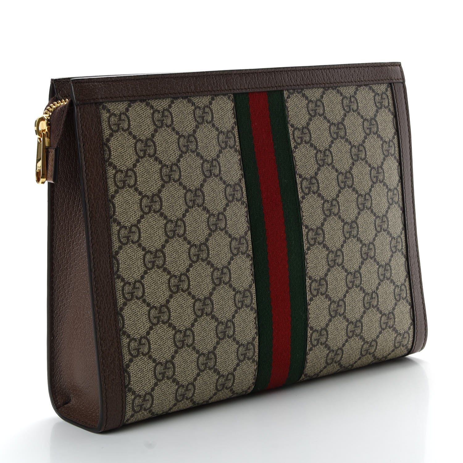 Gucci GG Supreme Monogram Web Ophidia Pouch Brown 3 of 7