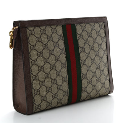 Gucci GG Supreme Monogram Web Ophidia Pouch Brown 3 of 7