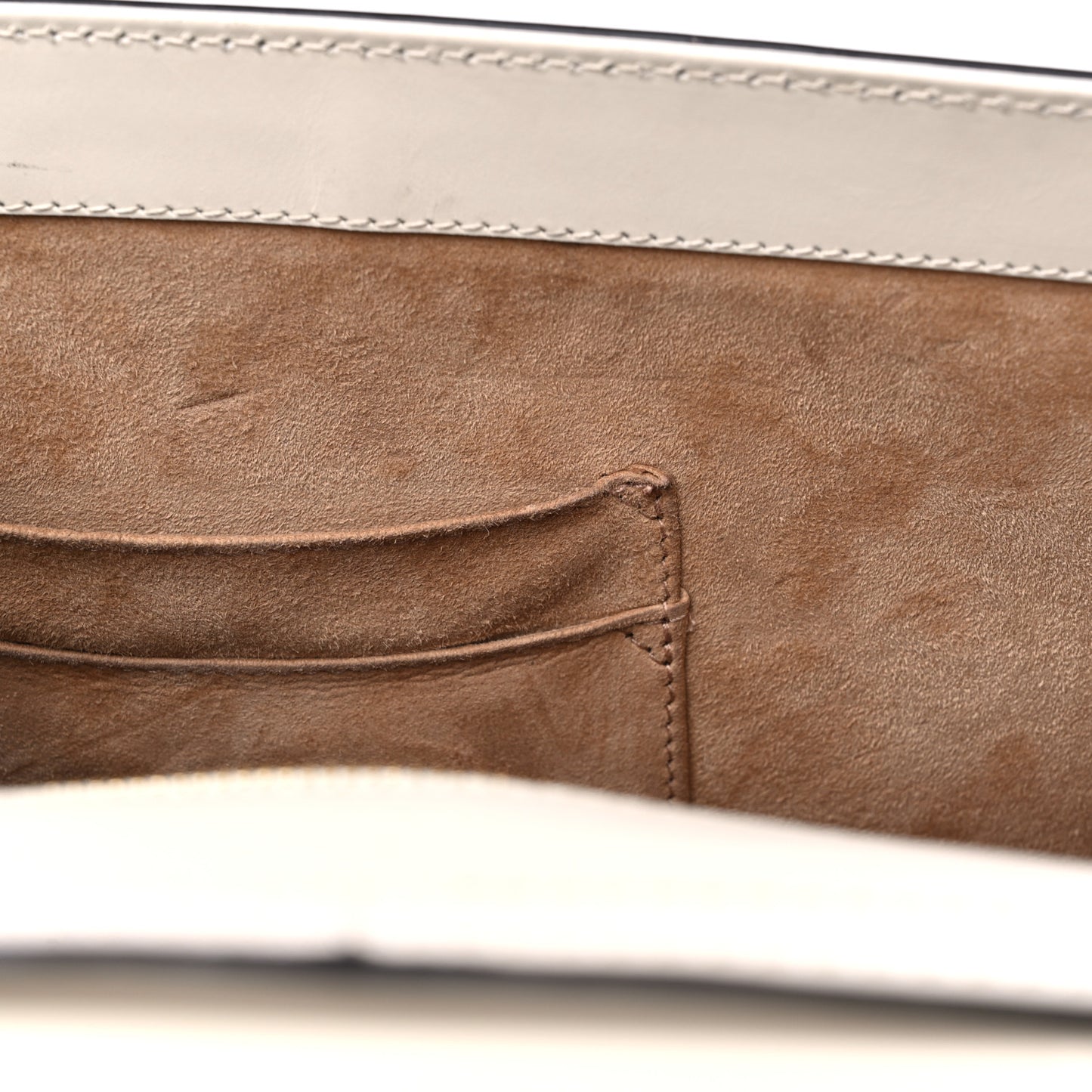 Calfskin Web Medium Sylvie Top Handle Bag White