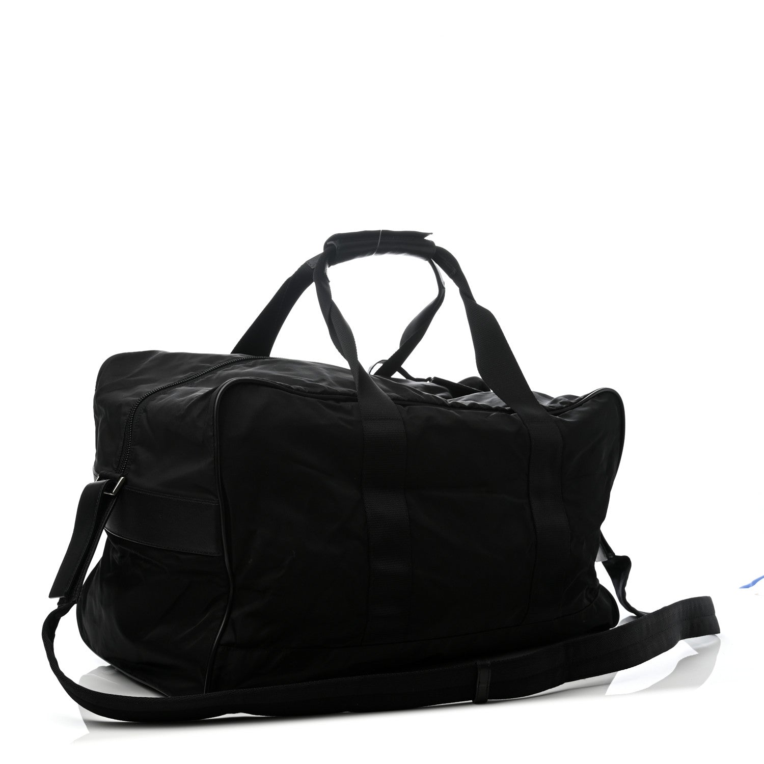 Prada Tessuto Nylon Saffiano Viaggio Carry On Travel Bag Black 2 of 8