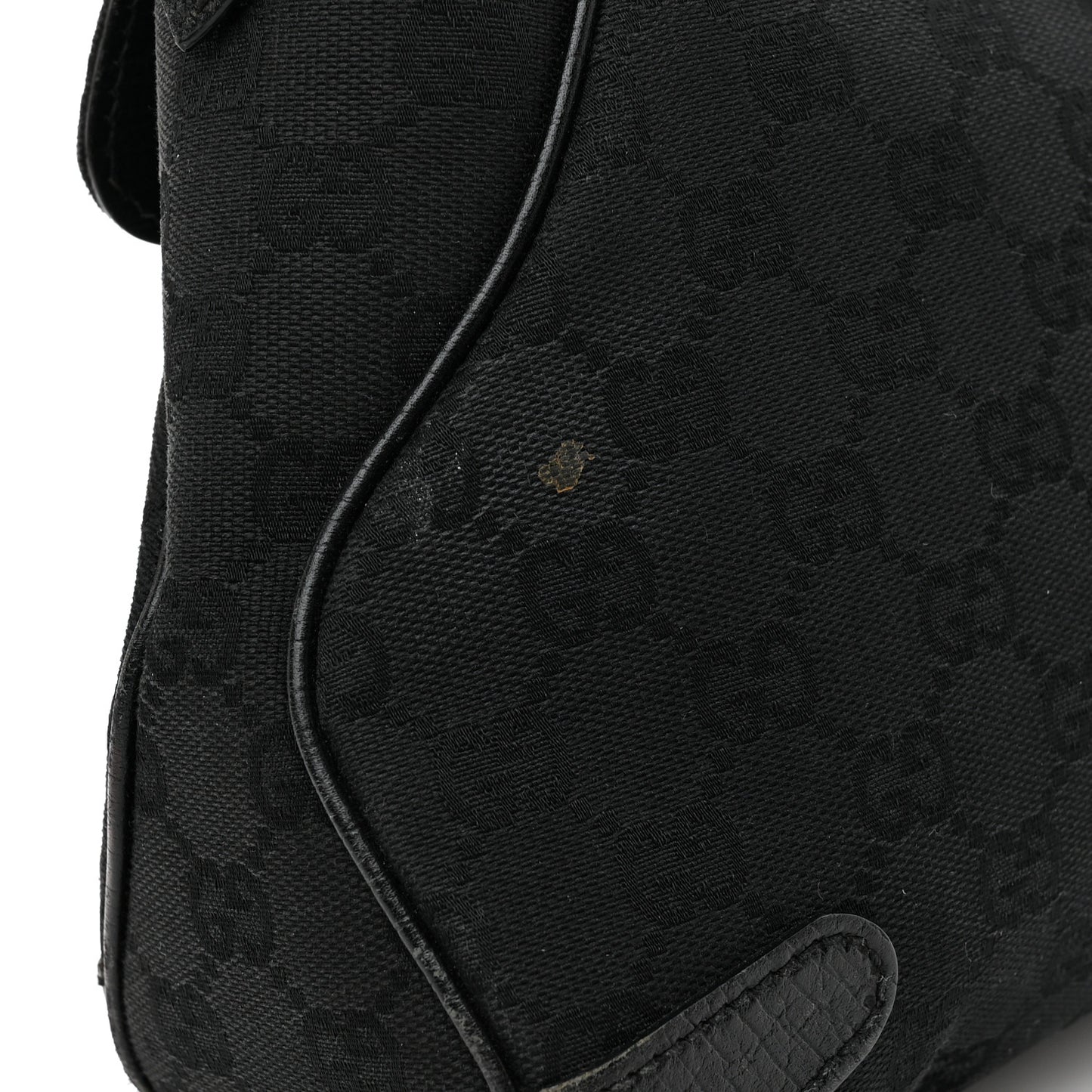 Monogram Horsebit Chain Flap Shoulder Bag Black