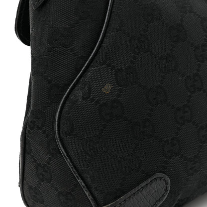 Gucci Monogram Horsebit Chain Flap Shoulder Bag Black 15 of 18