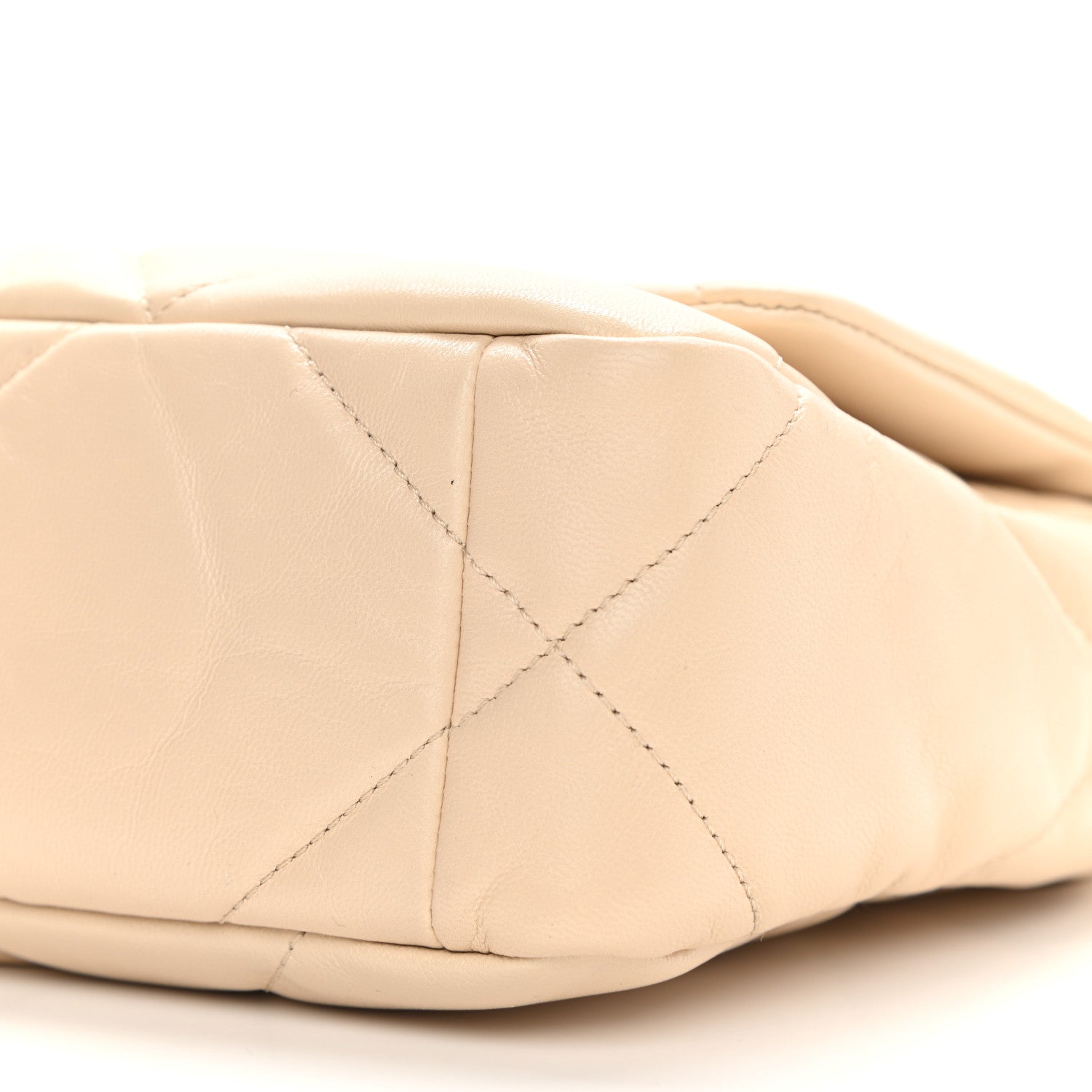 Chanel Goatskin Quilted Medium Chanel 19 Flap Beige 6 of 10