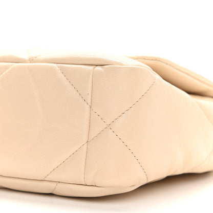Chanel Goatskin Quilted Medium Chanel 19 Flap Beige 6 of 10
