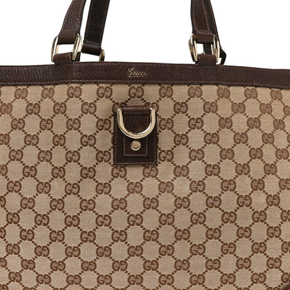 Gucci Monogram Large Abbey Tote Dark Brown 8 of 10