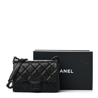 Chanel Caviar Quilted Incognito Mini Square Flap Black 6 of 14
