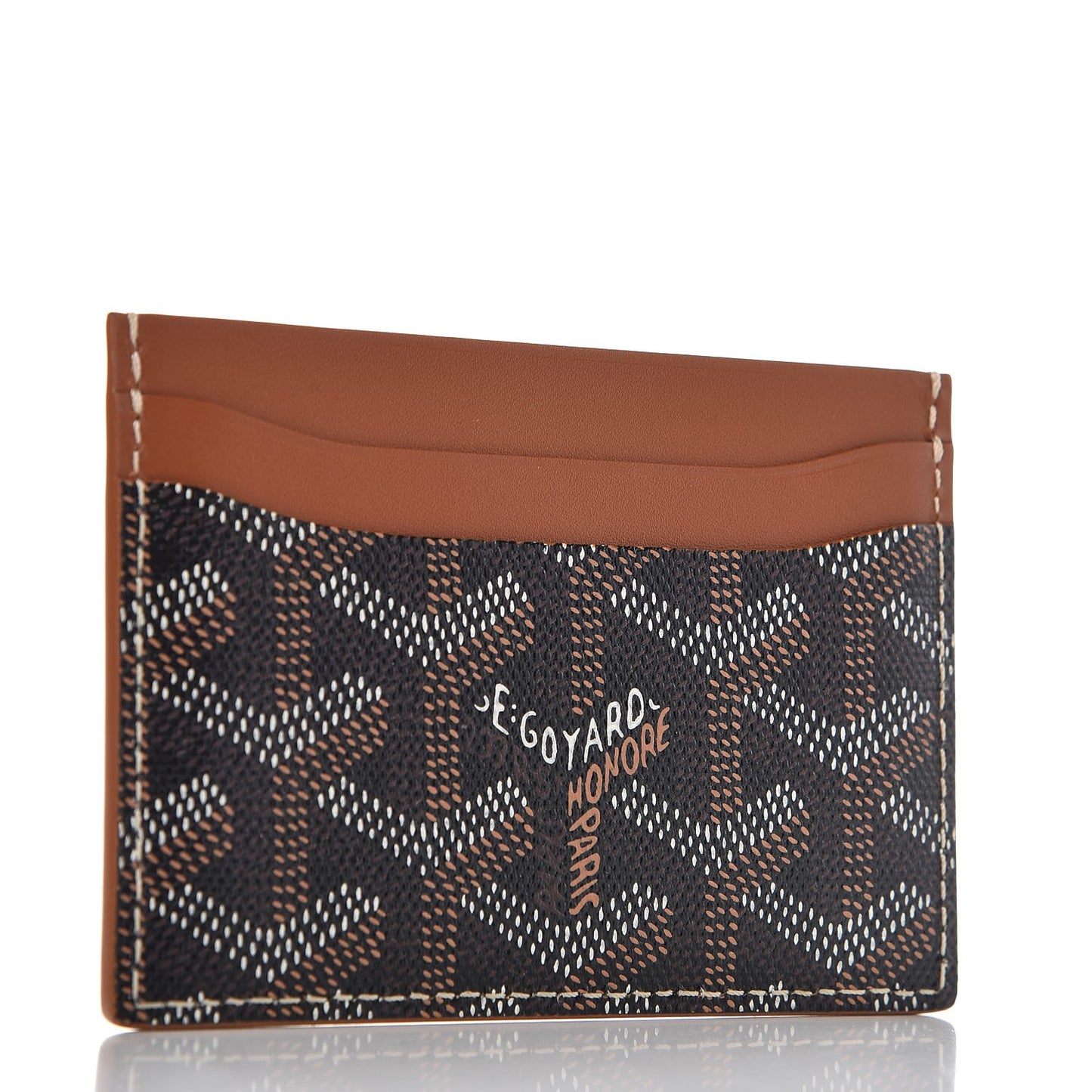 Goyardine Saint Sulpice Card Holder Black Gold