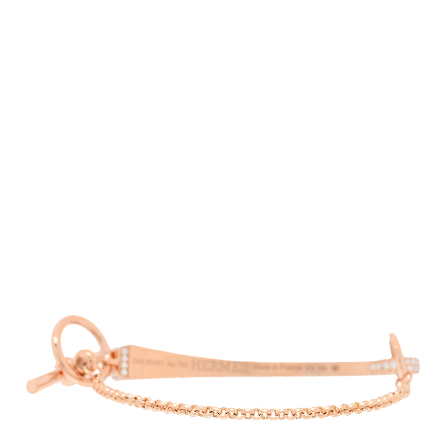 18K Rose Gold Diamond Clou de Forge Bracelet XS