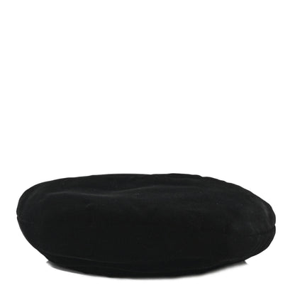 Chanel Velvet Beret Hat M Black 1 of 7