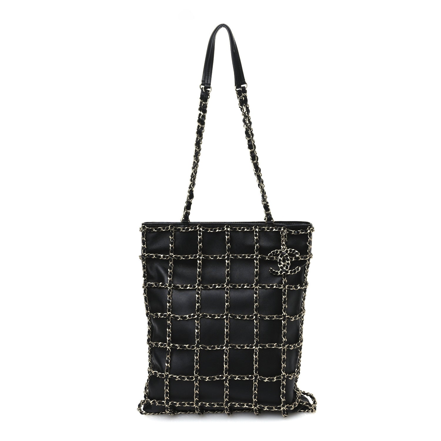 Chanel Lambskin Large Shopping Chain Tote Black 1 of 10