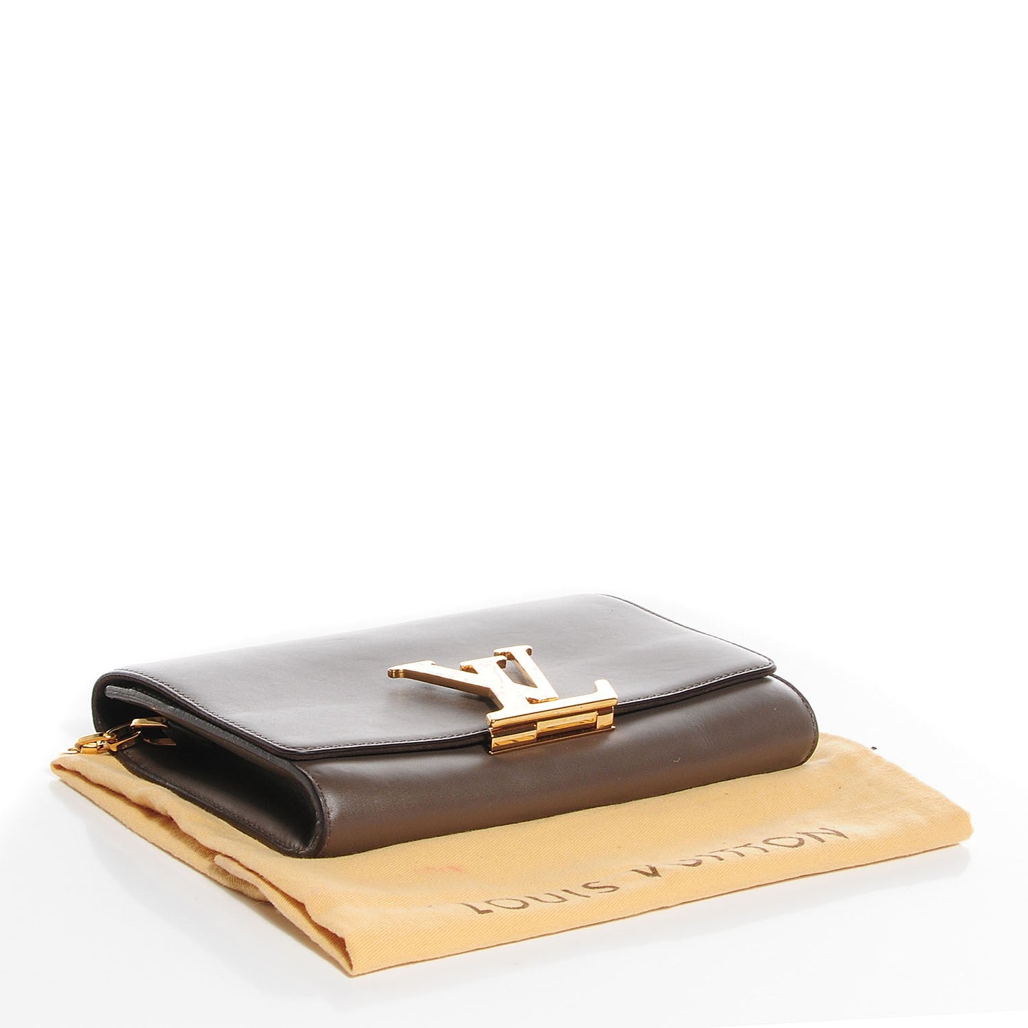 Louis Vuitton Calfskin Chain Louise GM Granit 4 of 7