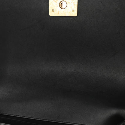 Chanel Calfskin Medium Boy Logo Top Handle Flap Black 8 of 16