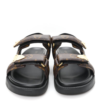 Louis Vuitton Monogram LV Sunset Comfort Flat Sandals 36 Cacao Brown 3 of 10