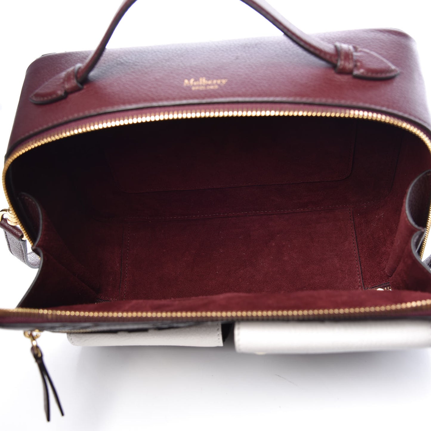 Shiny Smooth Lambskin Stripe Patchwork Cherwell Square Shoulder Bag Burgundy Midnight White