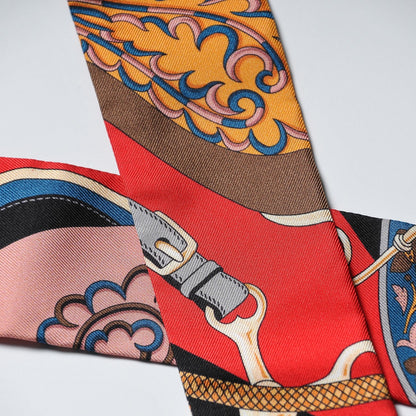 Hermes Silk Festival des Amazones Twilly Black Rouge Bleu 3 of 4