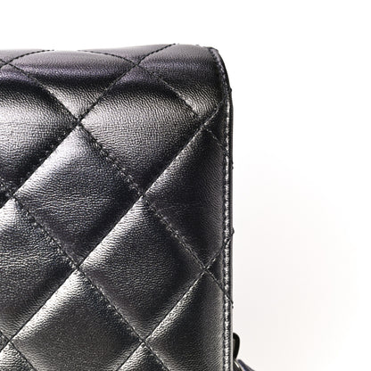 Chanel Metallic Lambskin Like A Wallet Flap Silvery Black 17 of 17