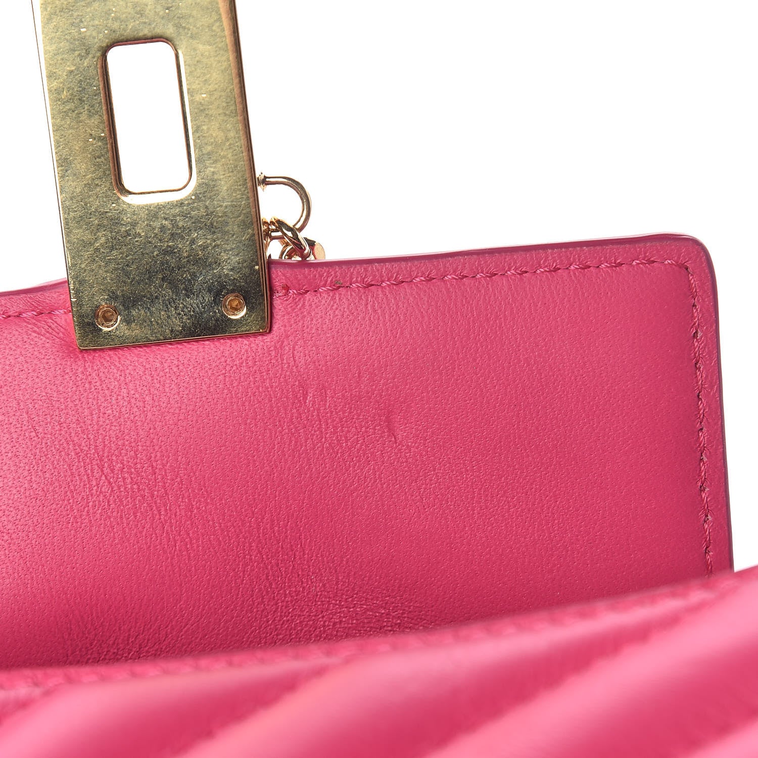 Chloe Calfskin Quilted Nano Drew Bijou Shoulder Bag Fuchsia Rose 13 of 14