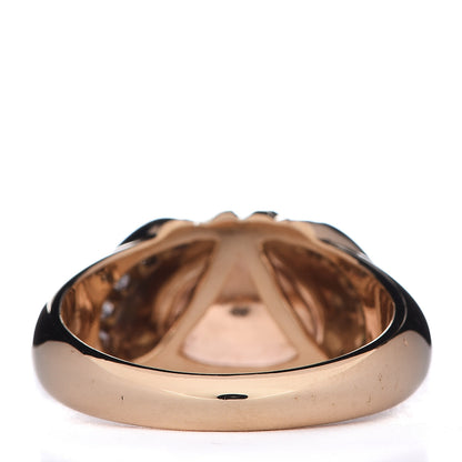 Bulgari 18K Yellow Rose Gold Diamond Band Ring 53 6.25 4 of 6