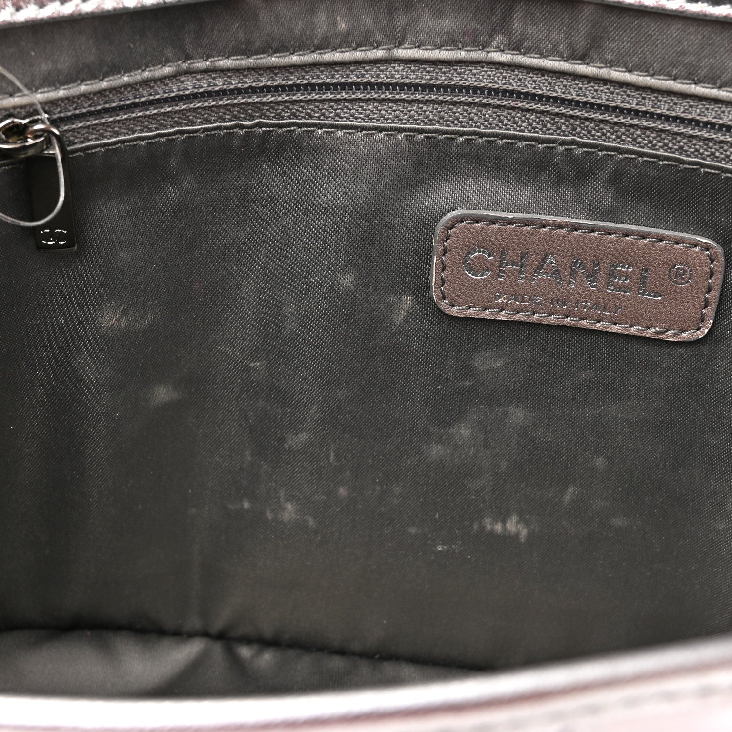 Chanel Vinyl Large Ice Cube Flap Silver 11 of 19