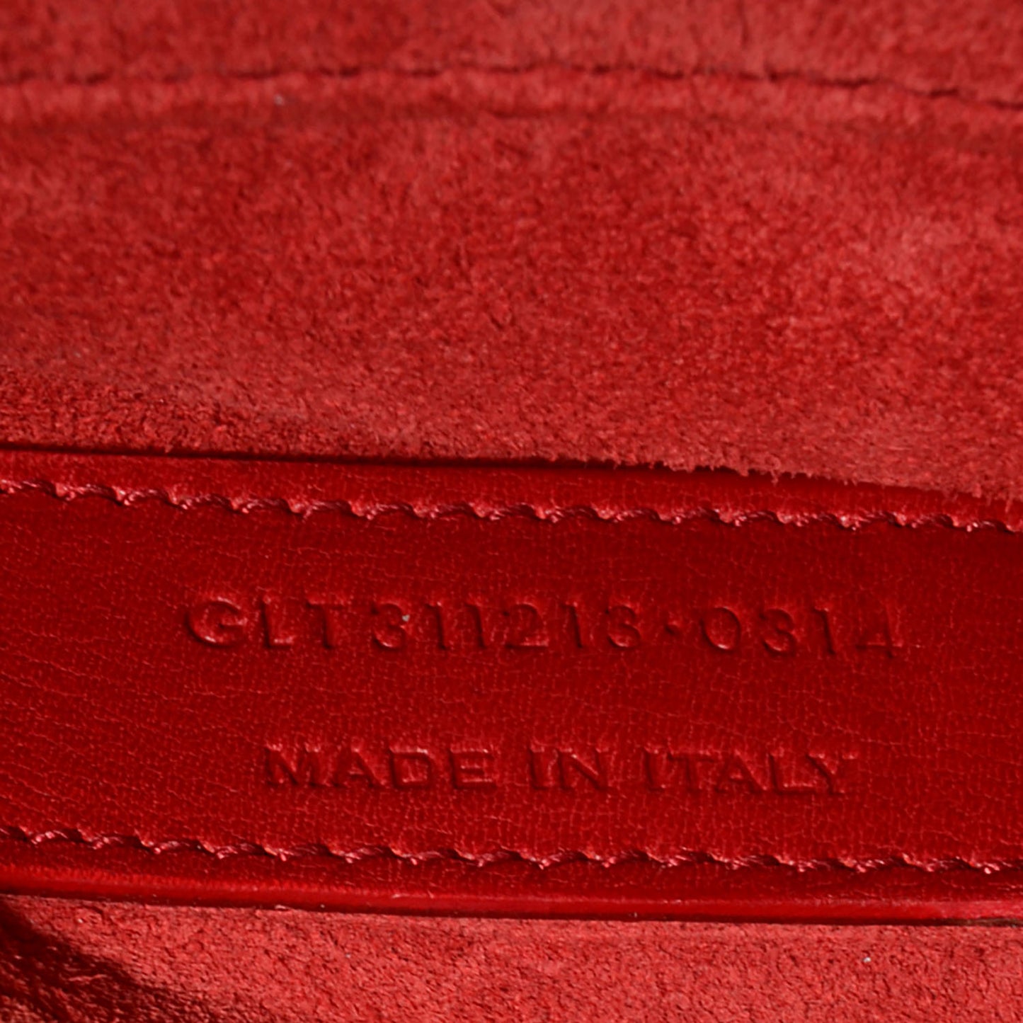 Calfskin Classic Y Clutch Red