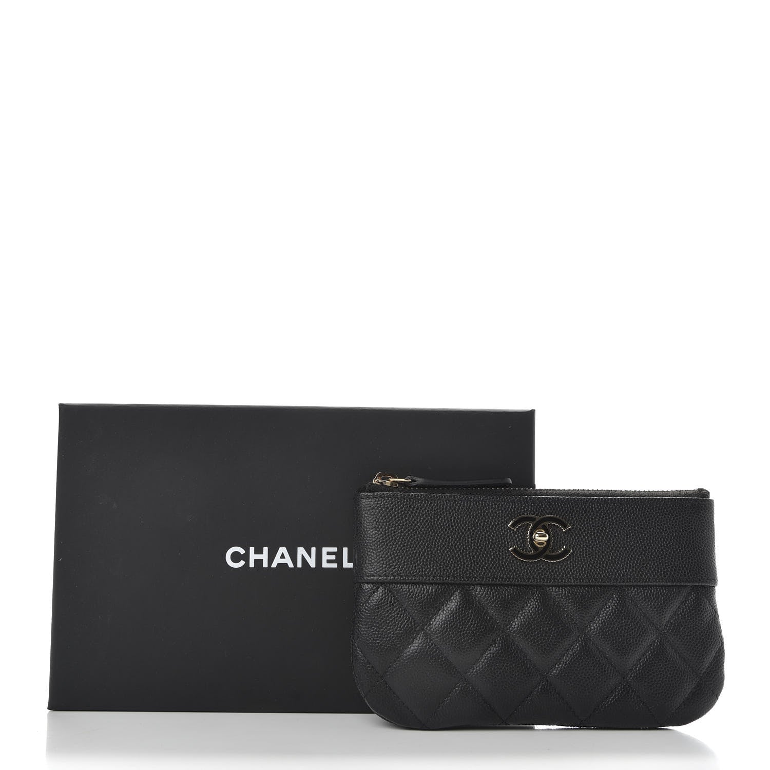 Chanel Caviar Quilted Small Vintage Mademoiselle Cosmetic Case Black 8 of 8