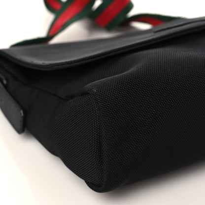 Gucci Techno Canvas Web Large Flap Messenger Bag Black 8 of 10