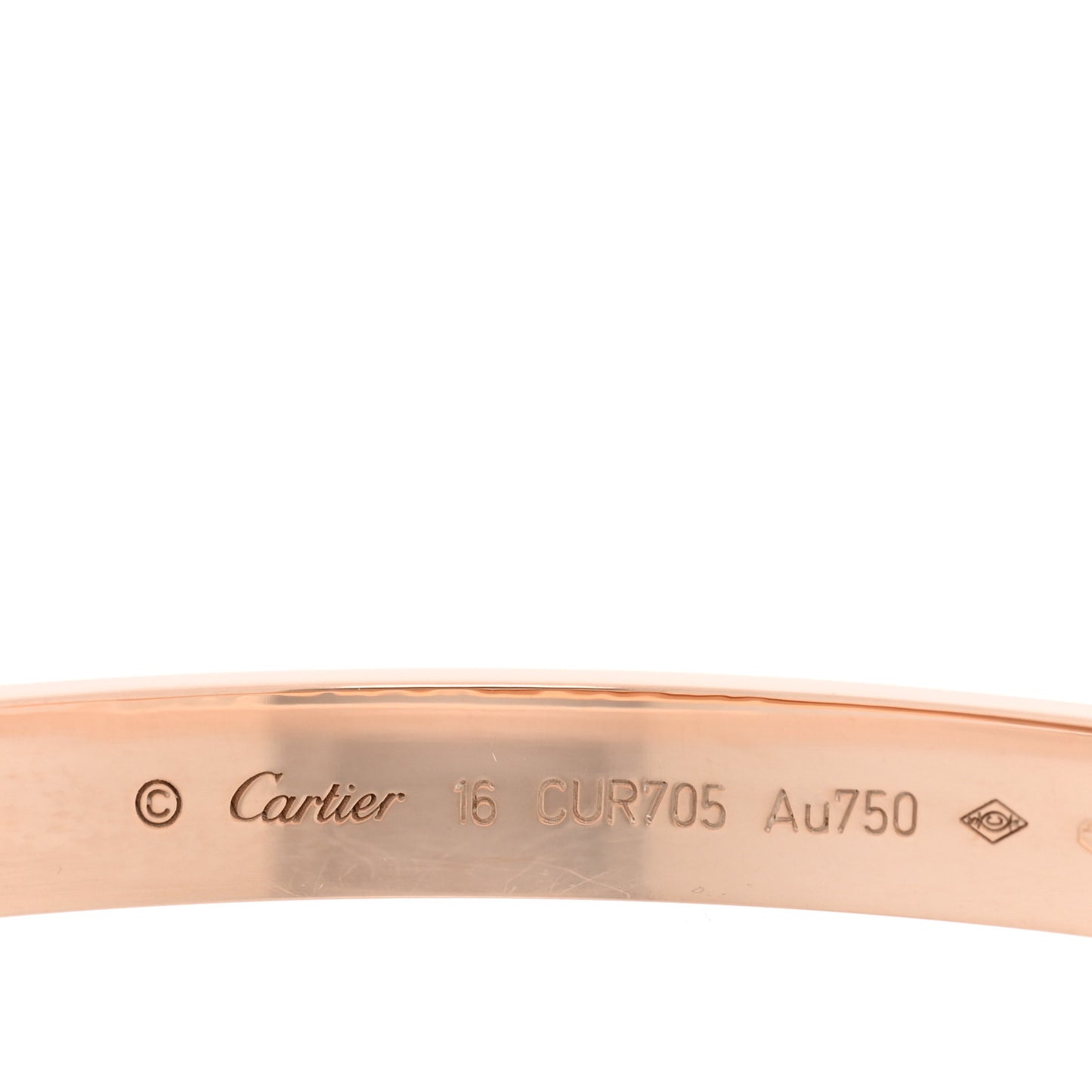 18K Pink Gold LOVE Bracelet 16