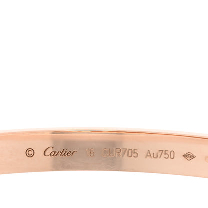 Cartier 18K Pink Gold LOVE Bracelet 16 3 of 6