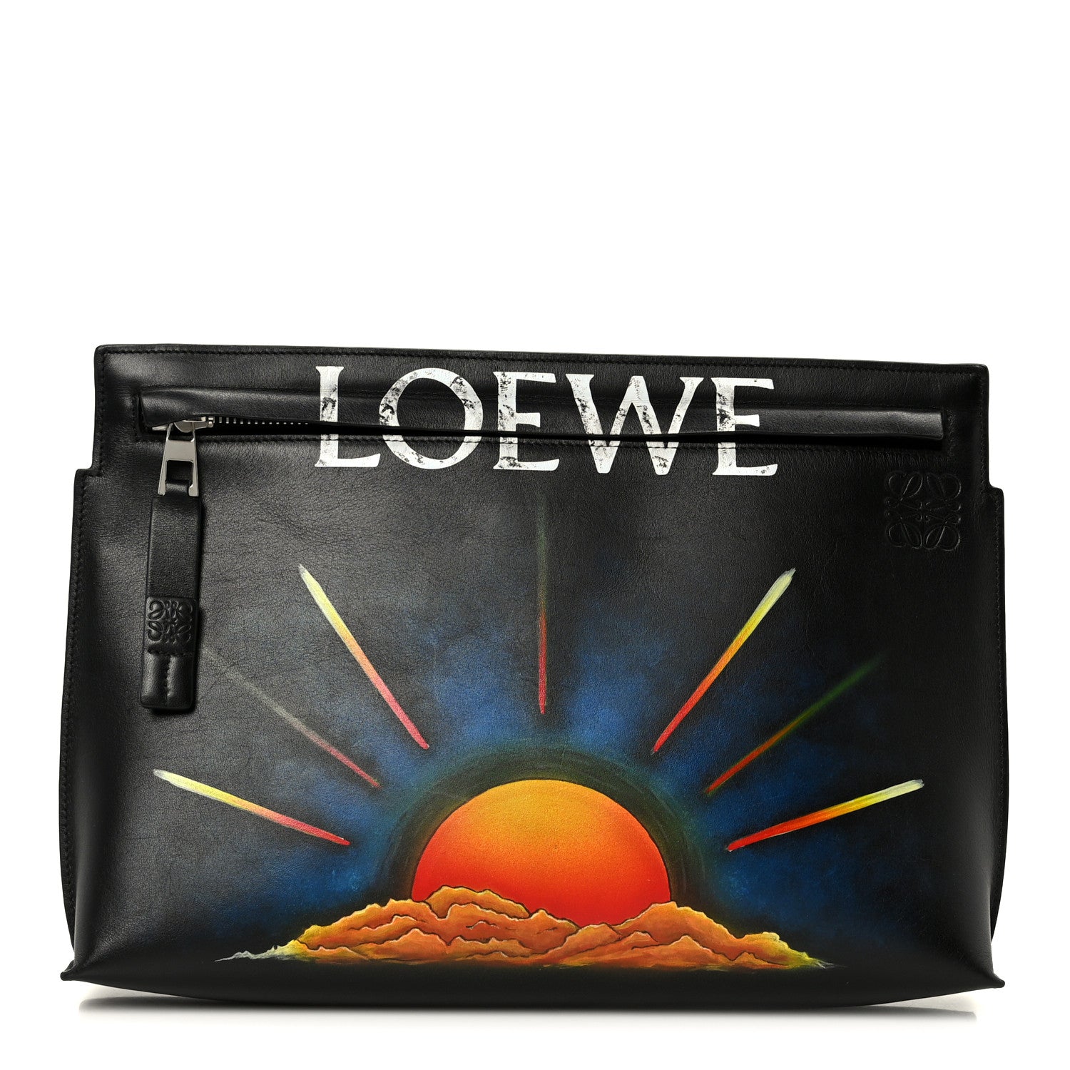 Loewe Calfskin Sol Negro T Pouch Bag Black 1 of 9