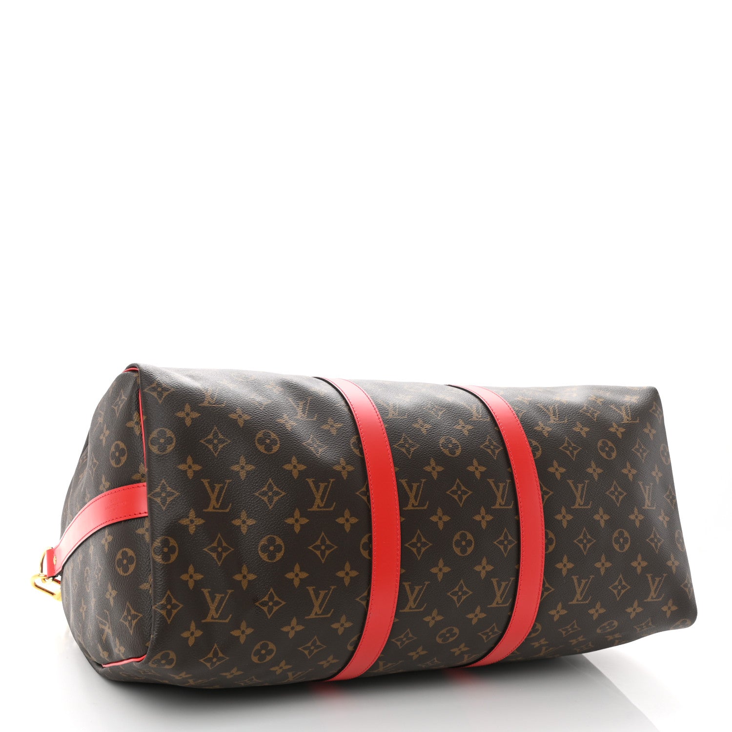 Louis Vuitton Calfskin Monogram Keepall Bandouliere 50 Coquelicot 4 of 9