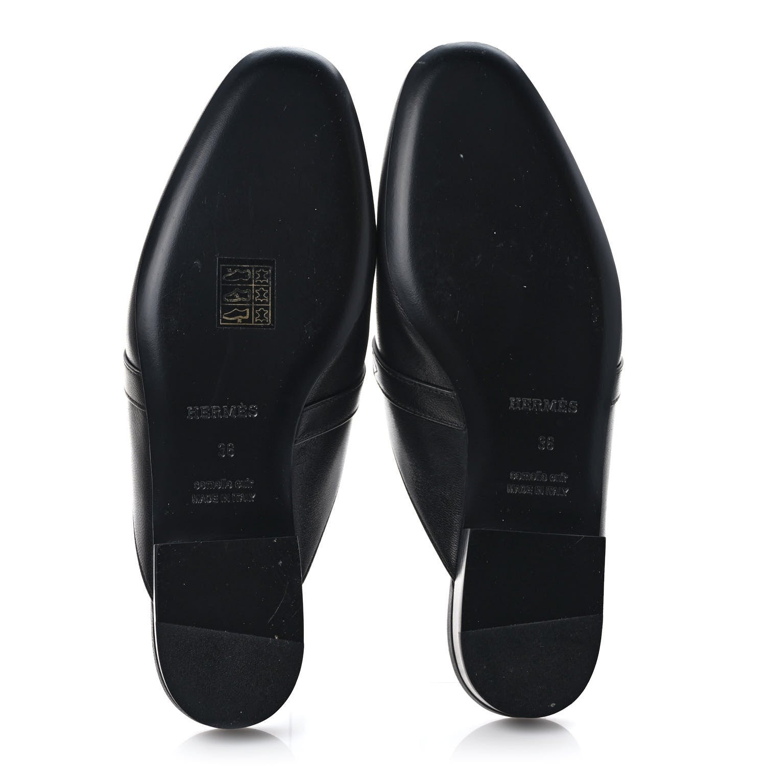 Hermes Goatskin Oz Mules 36 Black 5 of 8