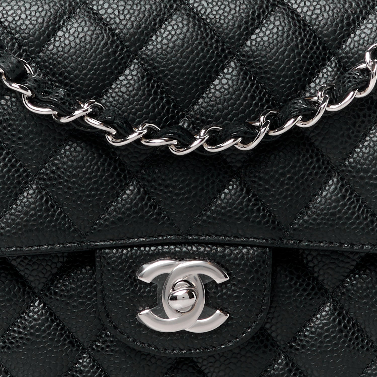 Chanel Caviar Quilted Medium Double Flap Black 9 of 14
