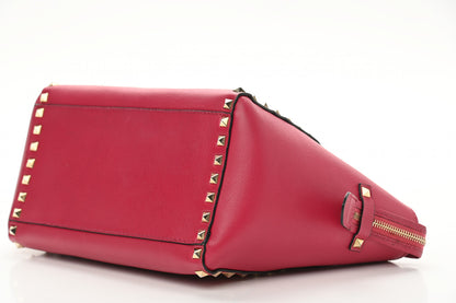 Valentino Garavani Vitello Small Rockstud Double Handle Tote Cyclamin 15 of 22