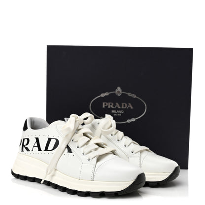 Prada Vitello Soft Logo Sneakers 36 White 10 of 10