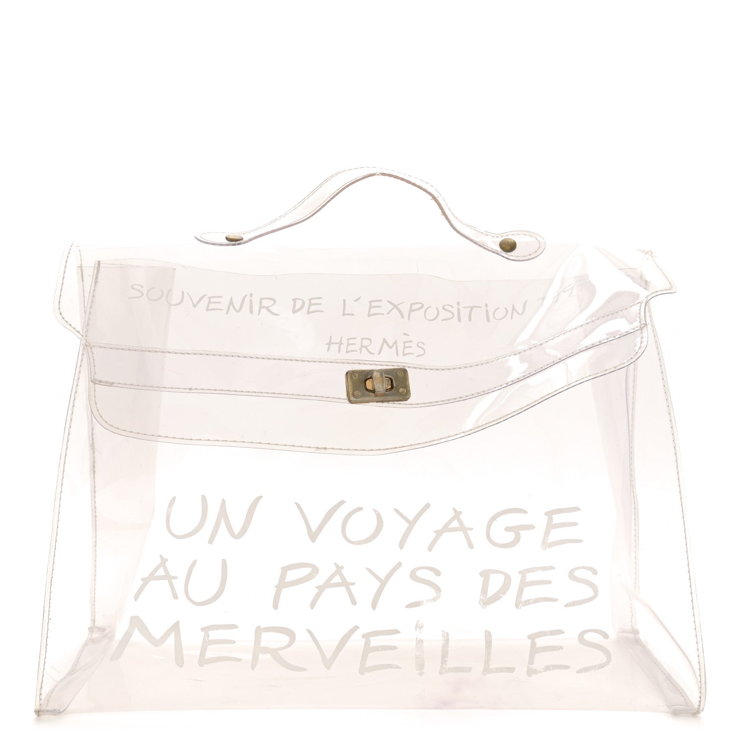 Hermes Vinyl Souvenir De L'Exposition Kelly Transparent 1 of 15