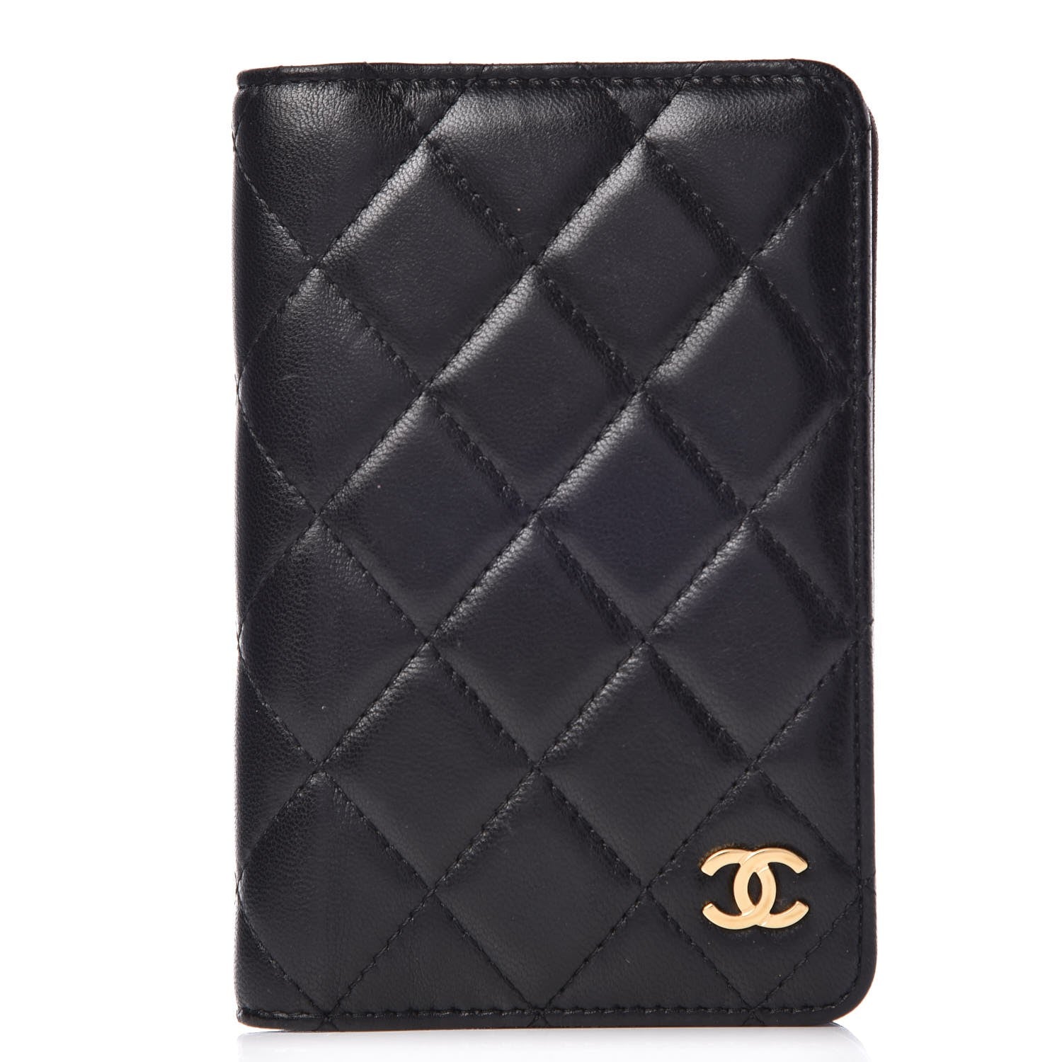 Chanel Lambskin Quilted Passport Holder Black 1 of 9