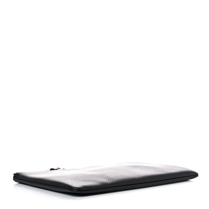 Gucci Pebbled Calfskin Large Bamboo Clutch Black 4 of 8