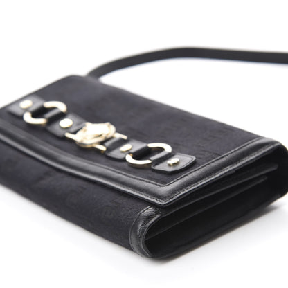 Versace Jacquard Medusa Crossbody Wallet Black 7 of 9