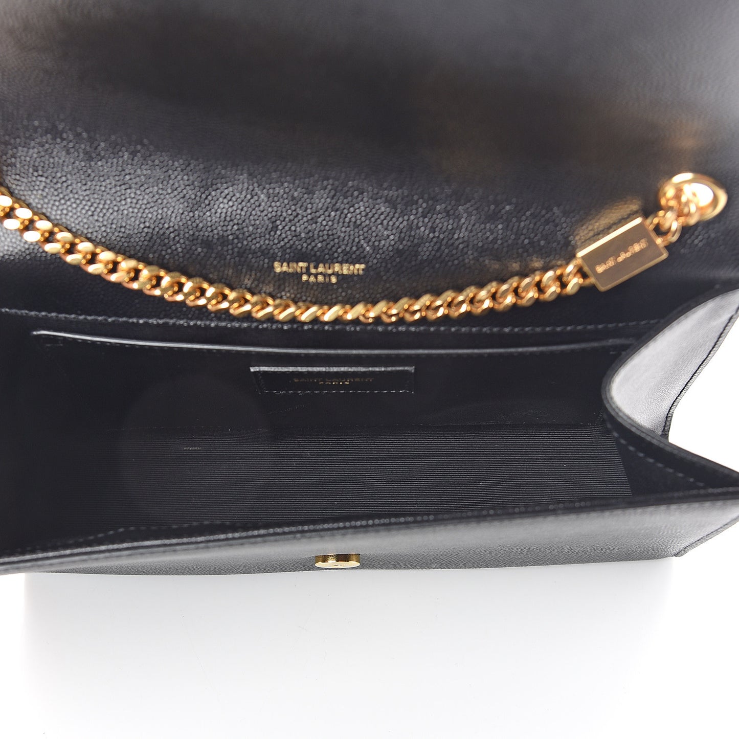 Grain De Poudre Medium Classic Monogram Kate Satchel Black