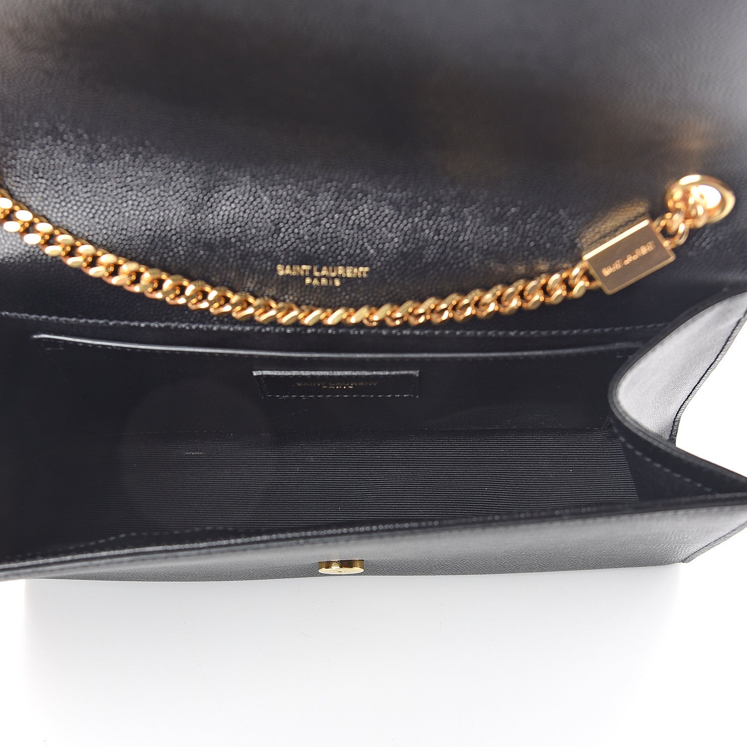 Saint Laurent Grain De Poudre Medium Classic Monogram Kate Satchel Black 4 of 8