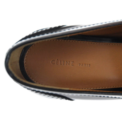 Celine Spazzolato Loafer Heels Black 38 6 of 7